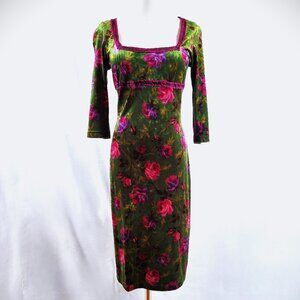 Extremely Rare Betsey Johnson Green and Purple Dress - Size L - fits like an M